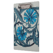  blauw antiek bloemenkunst ambachten rustiek klembord (Links)