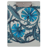  blauw antiek bloemenkunst ambachten rustiek klembord (Voorkant)