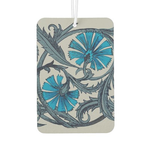  blauw antiek bloemenkunst ambachten rustiek luchtverfrisser (Achterkant)