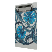 blauw antiek bloemenkunst ambachten rustiek mini klembord (Angled2)