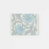  blauw antiek bloemenkunst ambachten rustiek post-it® notes (Voorkant)