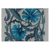 blauw antiek bloemenkunst ambachten rustiek snijplank (Voorkant)