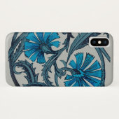 Blauw antiek bloemkunst roestig tegeldecor Case-Mate iPhone case (Achterkant (horizontaal))