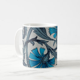 Blauw antiek bloemkunst roestig tegeldecor koffiemok