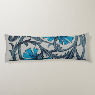 Blauw antiek bloemkunst roestig tegeldecor lichaamskussen