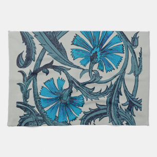 Blauw antiek bloemkunst roestig tegeldecor theedoek