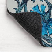 blauw antiek bloemontwerp voor grafische doeleind muismat (Hoek)