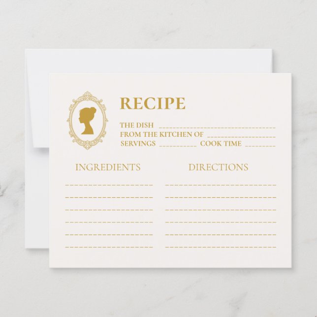 Blauw antiek regency cameo bruidsdinerrecept (Voorkant)