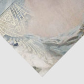 Blauw Antiek  Victoriaans ontkoppeling van Floral Tissuepapier (Detail)