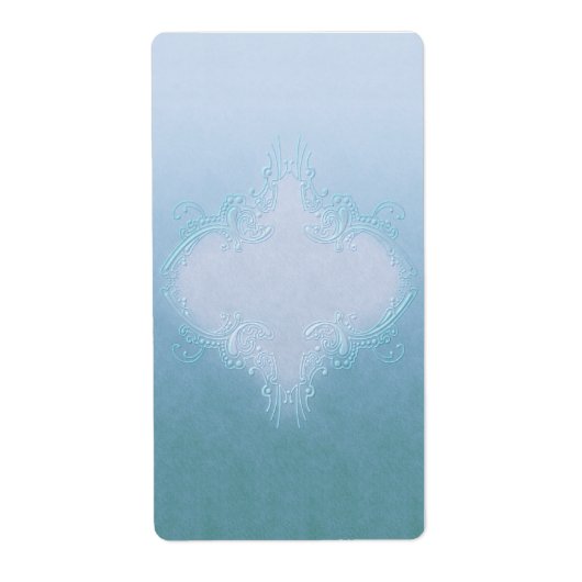 blauw apothekersetiket etiket (Voorkant)