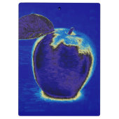 Blauw Apple-schilderen Klembord (Achterkant)