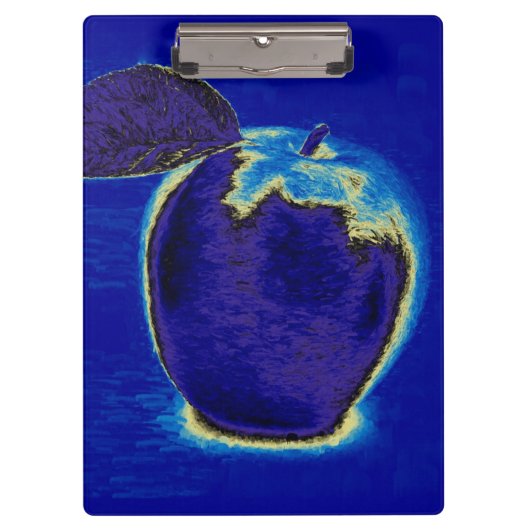 Blauw Apple-schilderen Klembord (Voorkant)