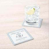 Blauw Apres Ski Bachelorette Feestje Kartonnen Onderzetters (Insitu)