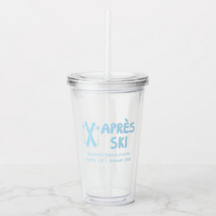 Blauw Apres Ski Bruidsfeest Cadeautje Acryl Drinkbeker