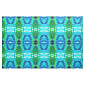 Blauw Aqua Bladeren Stof (Fat Quarter)