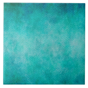 Blauw Aqua Blauwgroen Waterverf Papier kleurrijke  Tegeltje