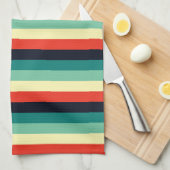 Blauw Aqua Green Yellow Red Theedoek (Quarter Fold)