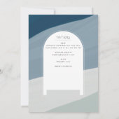 Blauw Aqua  Katholieke Huwelijksmis Foto Bruiloft Kaart (Achterkant)