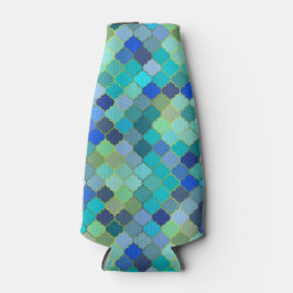 Blauw Aqua Marokkaans Mozaïek Flesjeskoeler
