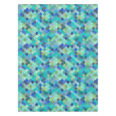 Blauw Aqua Marokkaans Mozaïek Tafelkleed (Voorkant)