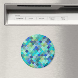 Blauw Aqua Mozaïek uit Marokko Magneet