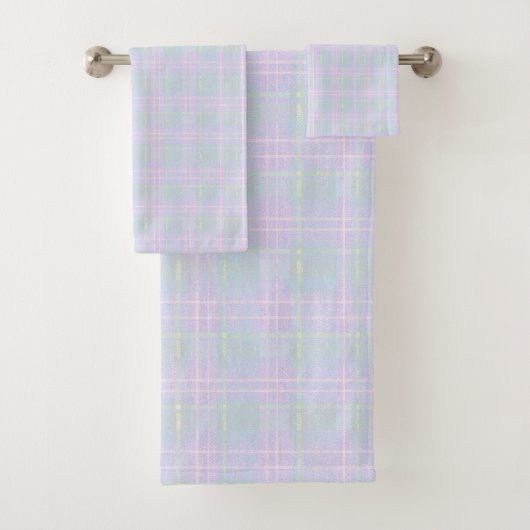 Blauw Aqua Praire Plaid Bad Handdoek (Insitu)
