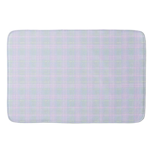 Blauw Aqua Praire Plaid Badmat (Voorkant)