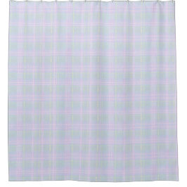 Blauw Aqua Praire Plaid Douchegordijn