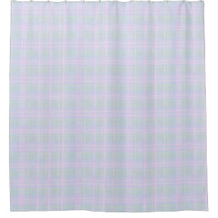 Blauw Aqua Praire Plaid Douchegordijn