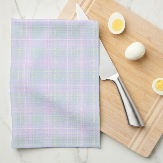 Blauw Aqua Praire Plaid Theedoek (Quarter Fold)