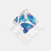 Blauw, Aqua, Turquoise Harten Party Servet (Hoek)