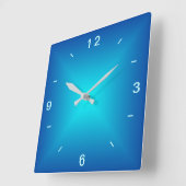 Blauw Aqua verlicht ontwerp > Plain Wall klok (Hoek)