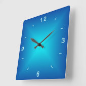 Blauw Aqua Verlichte Ontwerp > Gewone Wandklok (Hoek)