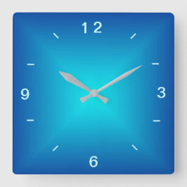 Blauw Aqua Verlichte Ontwerp > Gewone Wandklok