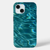 Blauw aqua waterpatroon, rimpelende oceaangolven Case-Mate iPhone case (Achterkant)