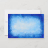 Blauw Aquarel Aangepaste Bar Mitswa RSVP Kaartje (Achterkant)