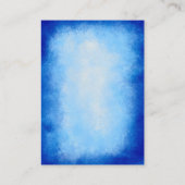 Blauw Aquarel Aangepaste QR Code Bar Mitzvah Informatiekaartje (Achterkant)