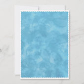 Blauw Aquarel Baby Shower Achtergrond  Kaart (Voorkant)