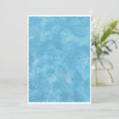 Blauw Aquarel Baby Shower Achtergrond  Kaart (Staand voorkant)