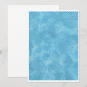 Blauw Aquarel Baby Shower Achtergrond  Kaart (Voorkant / Achterkant)