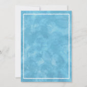 Blauw Aquarel Baby Shower Rechthoek Sjabloon  Kaart (Voorkant)