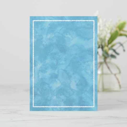 Blauw Aquarel Baby Shower Rechthoek Sjabloon  Kaart (Staand voorkant)