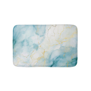 Blauw aquarel badmat