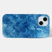 Blauw Aquarel Barst Case-Mate iPhone Case (Achterkant (horizontaal))