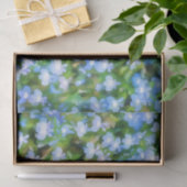 Blauw Aquarel Bloem Bloemen Tissuepapier (Geschenk)