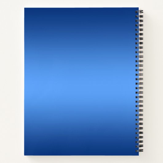 Blauw Aquarel Bloemen Notitieboek (Achterkant)