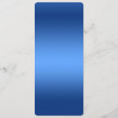 Blauw Aquarel Bloemen Trouwmenu Menu (Achterkant)