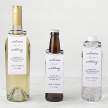 blauw aquarel bloemenbruiloft