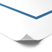  blauw aquarel bloemenbruiloft poster (Hoek)