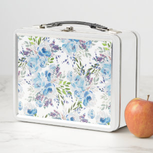 Blauw Aquarel Bloemendessinpatroon